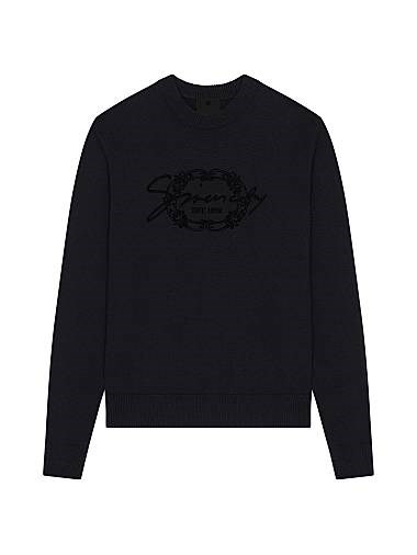 Классический мериносовый свитер Givenchy с вышитым логотипом 11027051