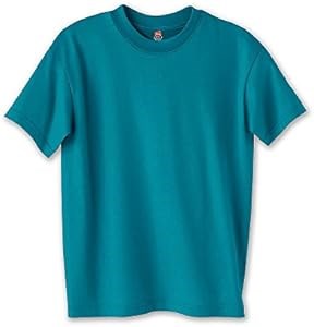 Зелёная молодёжная футболка Hanes ComfortBlend EcoSmart с круглым вырезом из полиэстера и хлопка 11297395