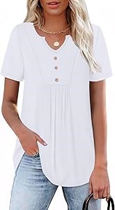 Женские летние футболки Wiholl с короткими рукавами и V-образным вырезом, расклешенные блузки для повседневного образа 11276221
