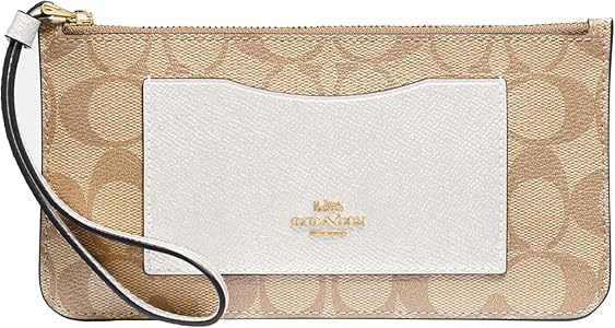 Coach Женский кошелек на запястье из кросс-грейн канваса с молнией, 7 слотов для карт и отделение для купюр 11247792