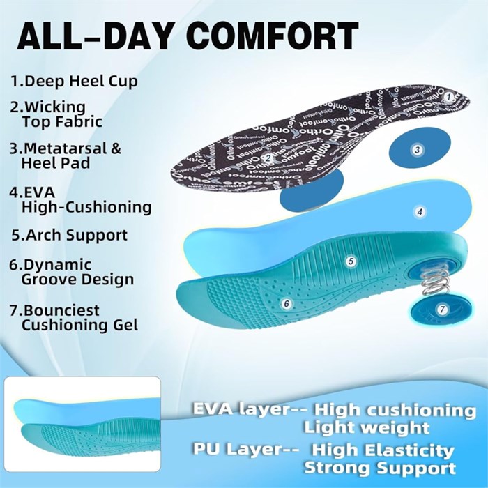 OrthoComfoot Мужские ортопедические кроссовки для трейлового бега с поддержкой свода, спортивная обувь для плоскостопия и болей в пятке 11267271