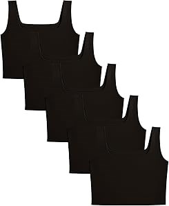 Спортивный топ-майка Sexy Basics для женщин | Обтягивающий спортивный бюстгальтер с 4-сторонней эластичностью | Многоцветный комплект 11259581