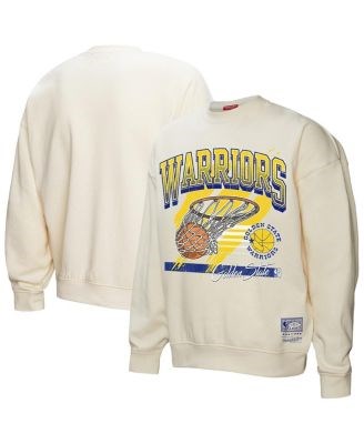 Кремовый женский лонгслив-худи Golden State Warriors Brush Bucket от Mitchell &amp, Ness для истинных фанатов 11030161