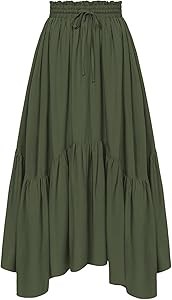 Макси-юбка Scarlet Darkness с высокой талией в стиле Ренессанс, 70% вискоза и 30% лиоцелл, с карманами 11243148