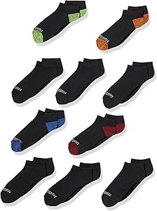 Молодёжные носки Fruit of the Loom, легкие, низкие, 10 пар, мягкие и эластичные 11250079