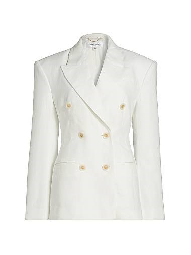 Льняной жакет Cosette от Ronny Kobo с отложным воротником, боковыми карманами и длинными рукавами 11010222