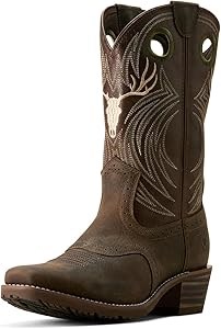 Мужские полусапоги Ariat Hybrid Roughstock с вышивкой и резиновой подошвой для комфортной носки 11275643