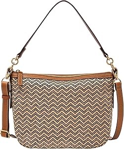 Fossil Сумка через плечо JOLIE из текстиля, 28 см x 8 см x 20 см, с регулируемым ремнём и карманами для смартфона 11264195