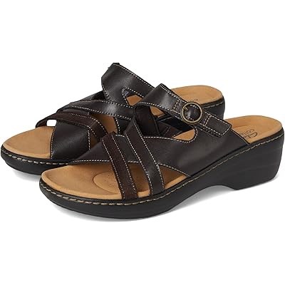 Кожаные сандалии Clarks Merliah Holly с регулируемым ремешком и амортизацией 11030910