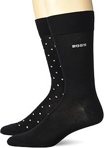 Праздничный комплект из 2-х хлопковых лонгсливов BOSS с горошком, 80% хлопок, стандартная посадка 11263957