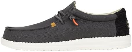 Heydude Мужские туфли Hey Dude Wally Herringbone с круглым носком и эластичными шнурками для комфорта 11263825