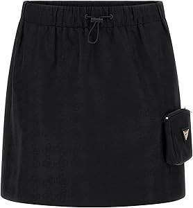 Женская юбка GUESS с логотипом 4G из 100% переработанного полиэстера, ручная стирка 11314267