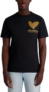 Мужская футболка KARL LAGERFELD с коротким рукавом и графическим дизайном, 100% хлопок 11293397