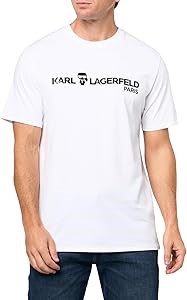 Мужская хлопковая футболка с логотипом Karl Lagerfeld и коротким рукавом 11256932