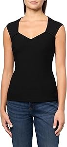 Лонгслив BOSS с сердцевидным вырезом, из мягкой рубчатой ткани, 72% вискоза, 28% полиэстер 11285050