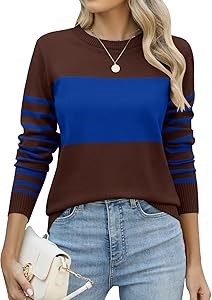 Женский трикотажный лонгслив Lomon с полосатым цветным блоком, осенний свитер с длинным рукавом 11244226