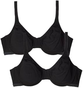 Комплект из 3 бюстгальтеров без подкладки Fruit of the Loom с поддержкой, из хлопка и спандекса для естественной формы и гибкости 11244571