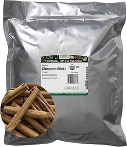 Frontier Co-op Органические цейлонские палочки корицы, 1 кг, без добавок, идеально подходят для выпечки, напитков и ароматизации 11259549