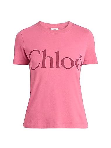 Футболка Chloe из 100% хлопка с логотипом, невероятно уютная, Италия 11025783