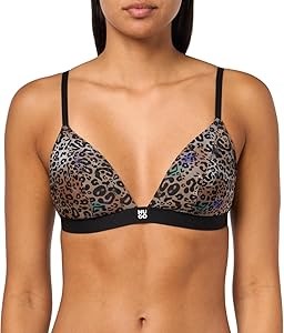 Hugo Boss Женский треугольный бралет HUGO с принтом из микрофибры, 100% хлопок, с застежкой на крючок 11299496