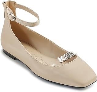 Женские балетки с логотипом и ремешком на щиколотке Karl Lagerfeld Paris Zyvia 11272512