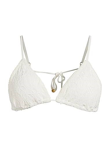 Бикини-верх с треугольными чашечками Seashell Eyelet от Farm Rio из 100% хлопка с регулируемыми бретельками 11027377