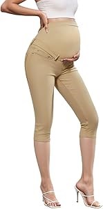 Узкие капри для беременных Hybrid &amp, Company из стретч-денима с высокой талией, комфортные и стильные, 70% хлопок 10023108