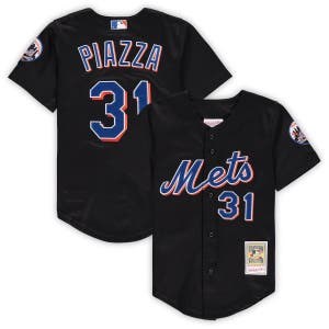 Молодёжный джерси с коротким рукавом Mitchell &amp, Ness New York Mets Cooperstown Collection, черное 10043157