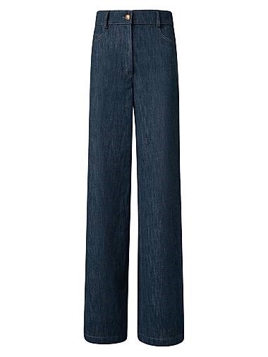 Широкие джинсы Akris Punto Cooper из хлопка и шерсти с пятью карманами и скрытой застежкой 11011135