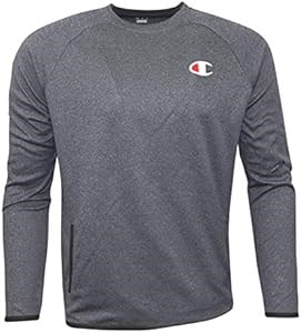 Лонгслив мужской Champion Reverse Weave из флиса цвета Marine Navy, терри-ткань, круглый вырез, без застежки 11244919