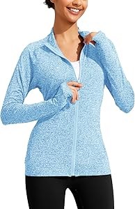 Pinspark Спортивная легкая куртка на молнии с прорезями для большого пальца, 90% полиэстер, 10% спандекс 11244596