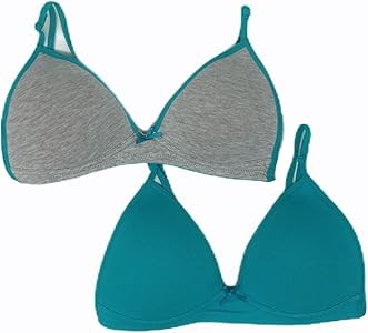 Набор из 2 мягких, хлопковых молодёжных бюстгальтеров Hanes без косточек 11286042