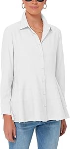 Блузка с V-образным вырезом и пуговицами от Cicy Bell, длинный рукав, 95% полиэстер, 5% эластан 11265544