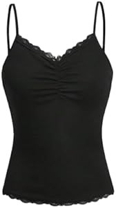 Женская облегающая майка с рюшей и кружевным V-образным вырезом от Milumia, на тонких бретелях 11306564