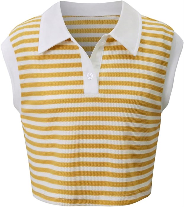 Топ без рукавов Milumia с полосатым принтом и контрастными цветами для лета 11300220