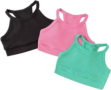Комплект из 3 майек без рукавов с круглым вырезом и спортивной спинкой для девочек от Milumia 11299222