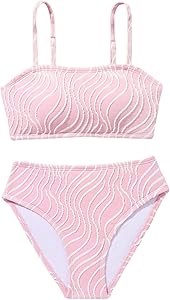 Стильный молодёжный купальник бикини SOLY HUX из двух частей с текстурированными бретельками 11308662
