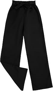 Молодёжные брюки Milumia с высокой талией и широкими штанинами, 100% полиэстер, повседневные 11309382