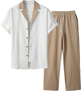 Комплект из 2 предметов Verdusa: рубашка с пуговицами и брюки с шнурком, короткий рукав 11311080