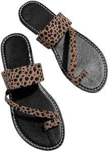 Женские сандалии Gorglitter с леопардовым принтом и удобным дизайном для стильного образа 11309349