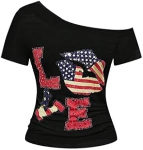 Женский топ Verdusa с графическим принтом на лето, приталенный, асимметричный вырез, хлопок и лайкра 11253176