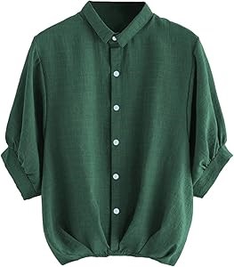 Блузка с коротким рукавом и защипами от Milumia, 100% полиэстер, идеально для офиса и повседневной носки 11275672