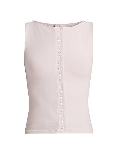 Майка без рукавов Julie из стрейчевого трикотажа с вырезом bateau из экологичного хлопка, Reformation 11011219