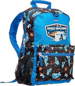 Рюкзак LEGO® CITY SPACE PANEL - SPACE CORP, 40.6 см, прочный материал, регулируемые ремни, карман для бутылки воды 11253966