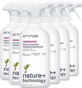 Спрей для ванной ATTITUDE, EWG сертифицированный, на растительной основе, безопасен для различных поверхностей, 800 мл (упаковка из 6 штук) 11275704