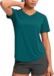 G Gradual Женский спортивный лонгслив с V-образным вырезом и защитой UPF 50+, быстросохнущий, для тренировок и бега 11287670