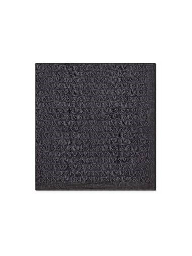 Saint Laurent Шелковистый квадратный шарф Cassandre с жаккардовым узором, 135 х 135 см, из модала и кашемира 11016371