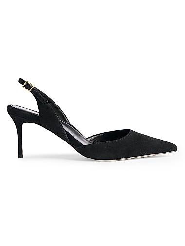 Классические туфли Marion Parke из замши с каблуком 70 мм и застежкой Slingback 11027549