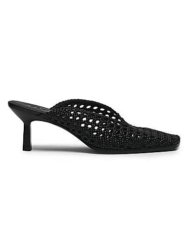 Кожаные мюли 3.1 Phillip Lim с верхом из макраме и каблуком 65 мм 11029397