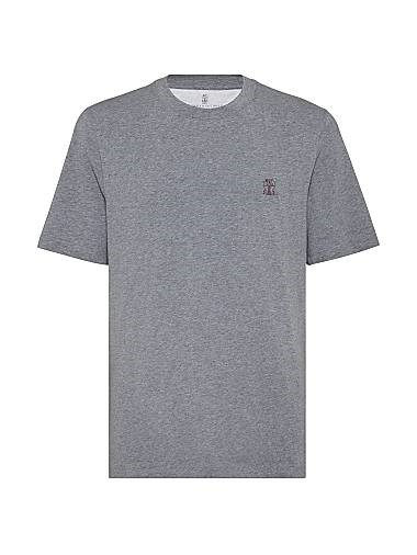 Футболка Brunello Cucinelli из хлопка с круглым вырезом и стандартным кроем, сделано в Италии 11016429